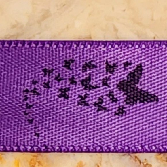 Printed Ribbons - Purple - Shinobu - 20 metres - Picture 2 of 5